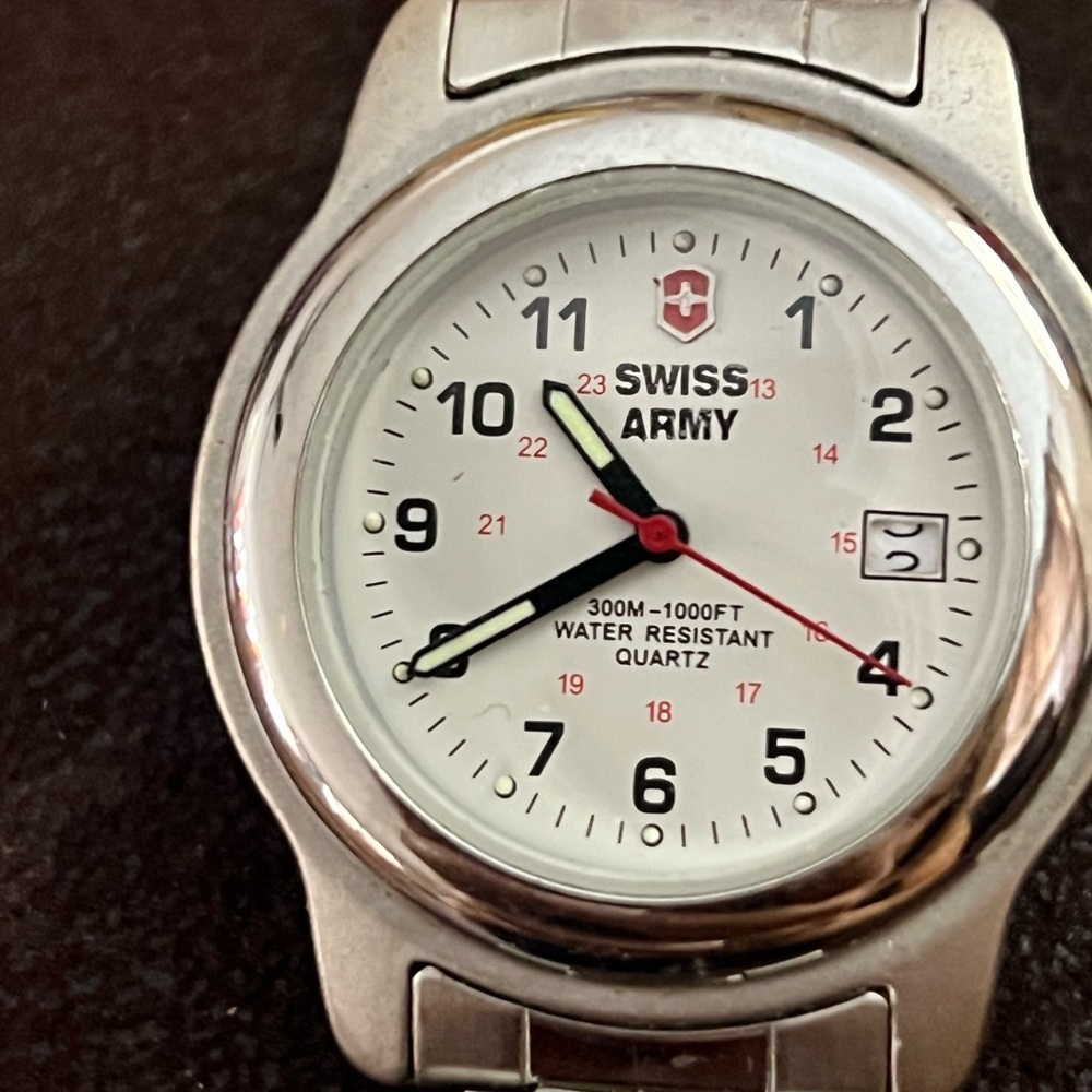 Swiss Army Silver Watch